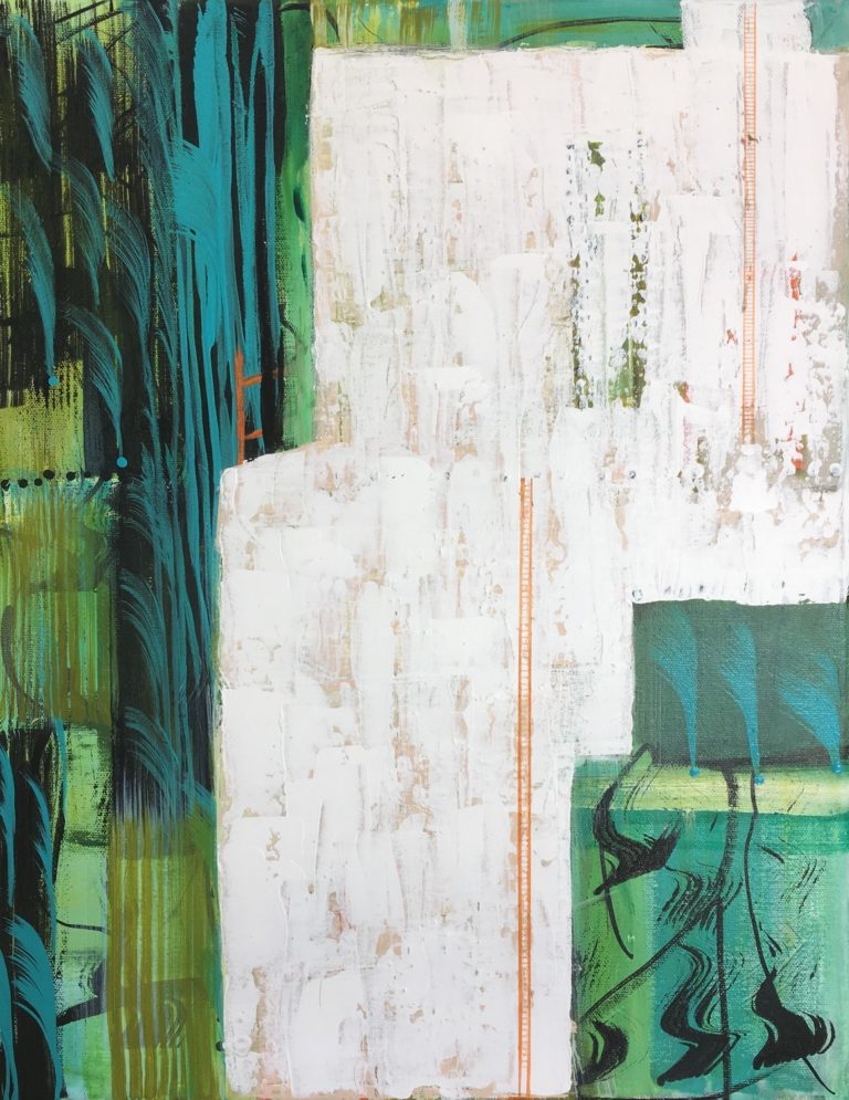 OrangeLadders_PatriciaDeck Photo of painting by Patricia Deck